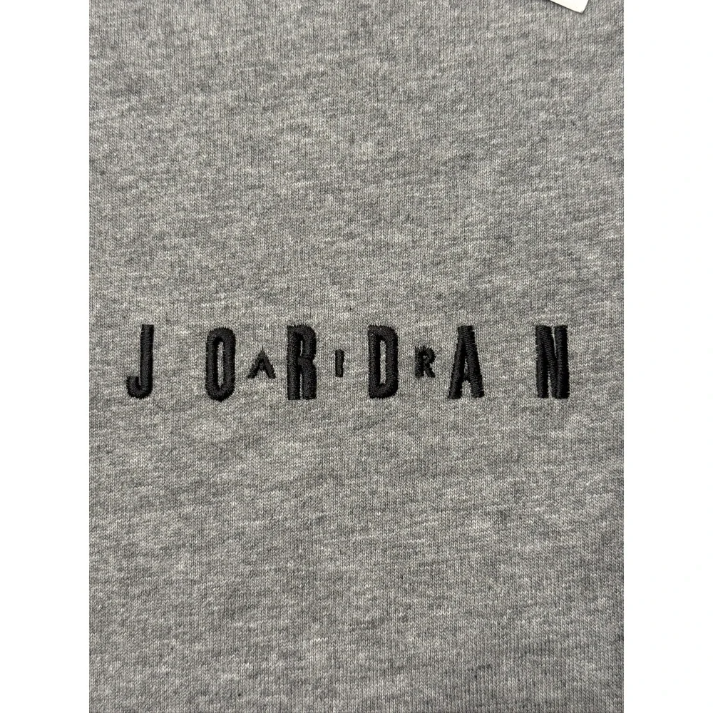 Jordan Air EMB T-Shirt Men's Grey DM3182-091 Short Sleeve L Cotton Crew Neck NWT